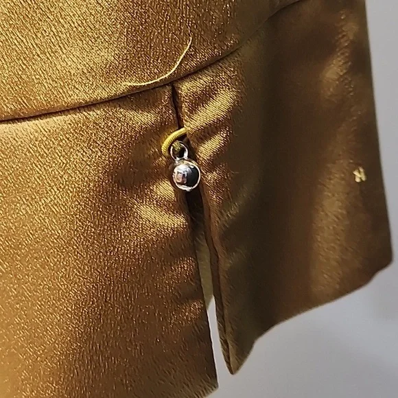 Yellow - Gold 3/4 Sleeve Work Dress - Picture 5 of 6